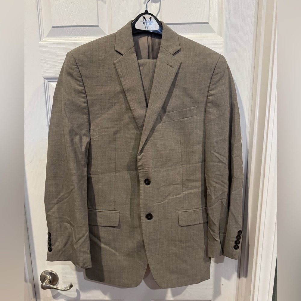 Calvin Klein Men's Slim-Fit Wool-Blend Stretch Suit